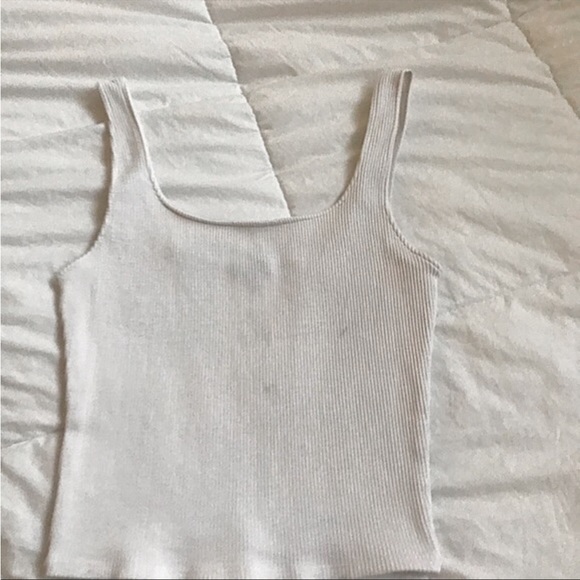 Dynamite White Cropped Seamless Tank Top - Picture 5 of 7